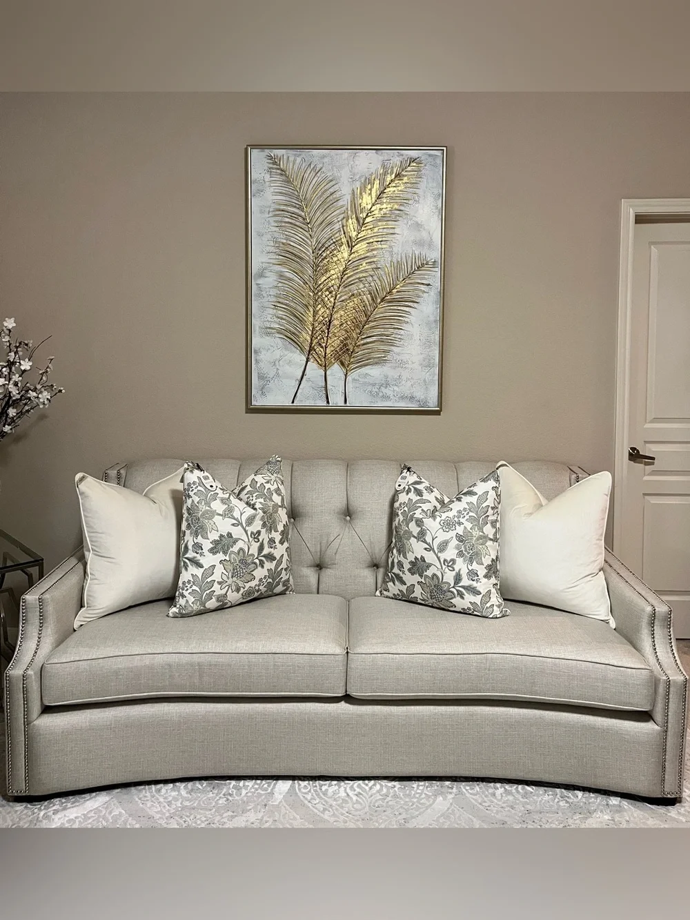 1-NWT CALLISTO HOME  GREEN JACOBEANS FLORAL DESIGN DECORATIVE PILLOW(T00871F11)
